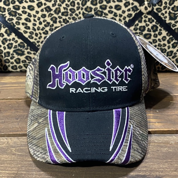 Realtree Accessories - Realtree Xtra Hoosier Racing Tire Camouflage Hat with Black & Purple Details NWT